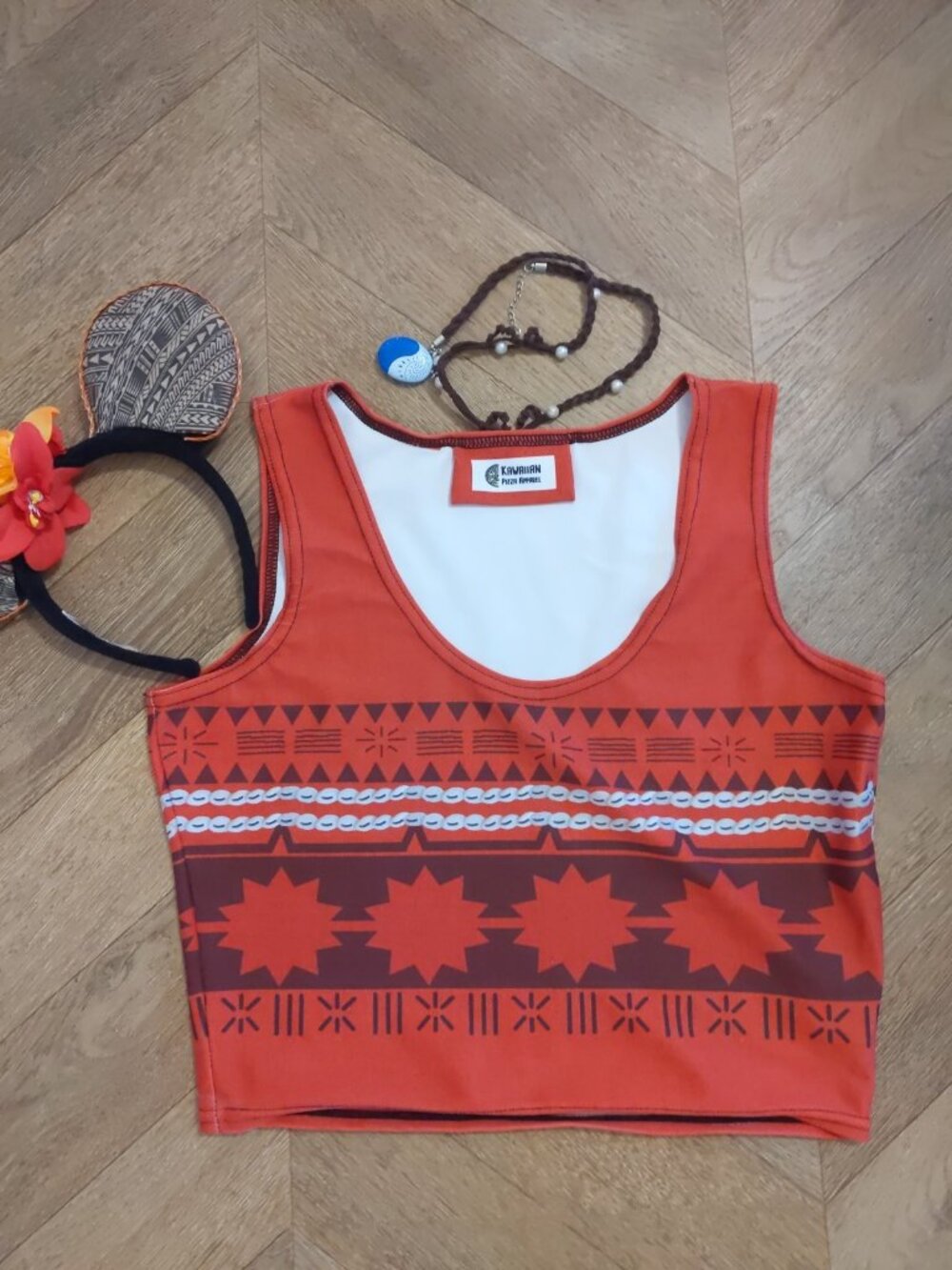 Kawaiian Pizza Apparel Women's Moana Inspired Crop Top L